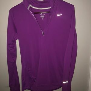 nike purple half zip